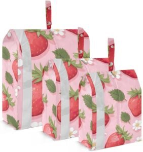 Red Fruit Strawberry Packing Cubes – Travel Essential
