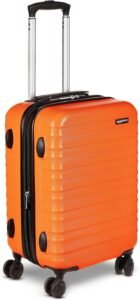 Amazon Basics 21″ Hardside Carry-On — Orange, Expandable