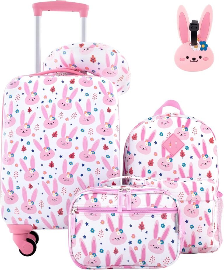 Travelers Club Bunny 5-Piece Kids’ Luggage Set