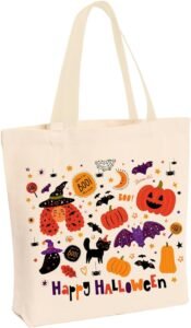 HIYAGON Halloween Canvas Tote — Kid-Friendly Travel Bag