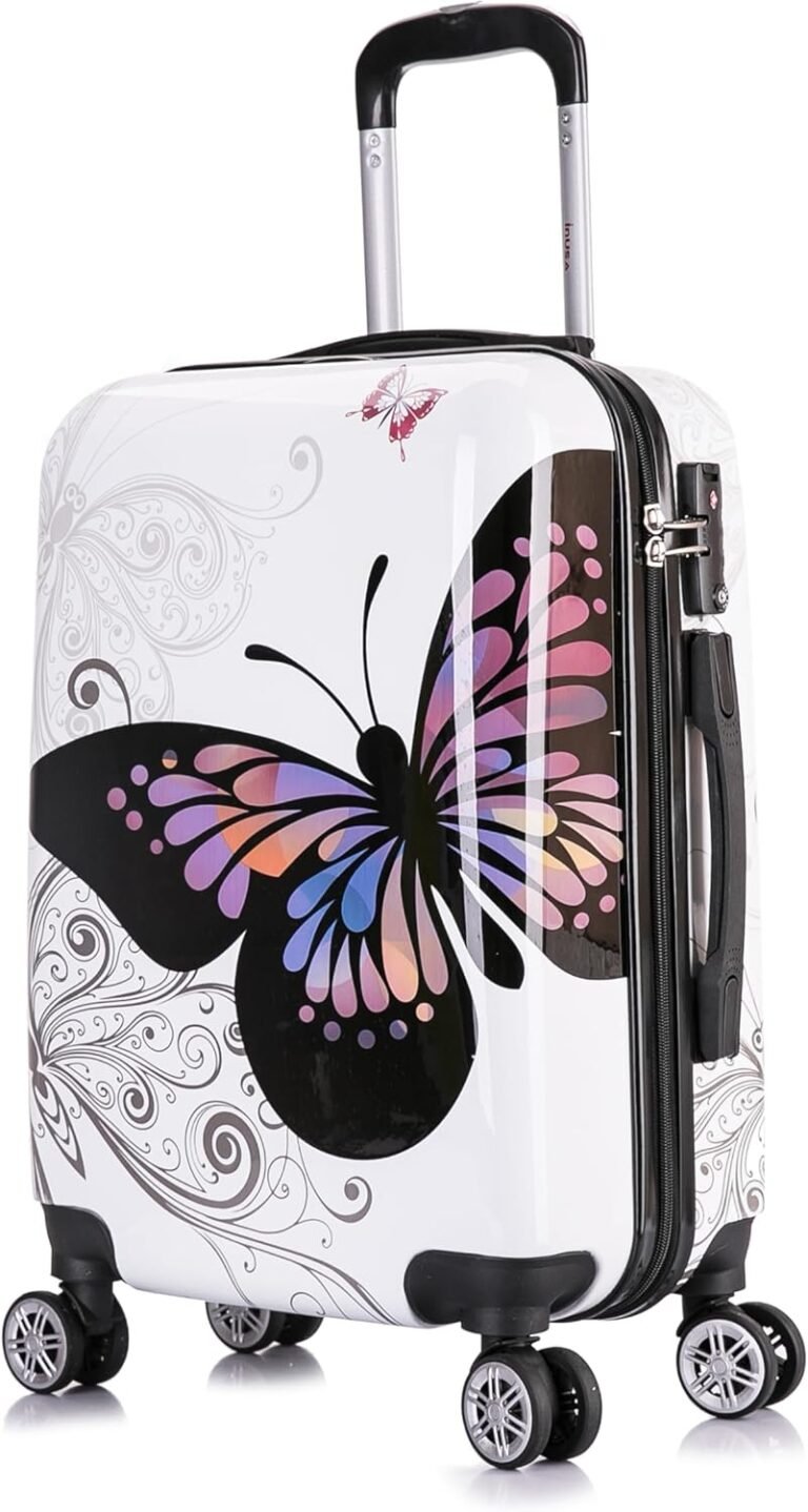 Inusa Butterfly Print Luggage with Spinner Review
