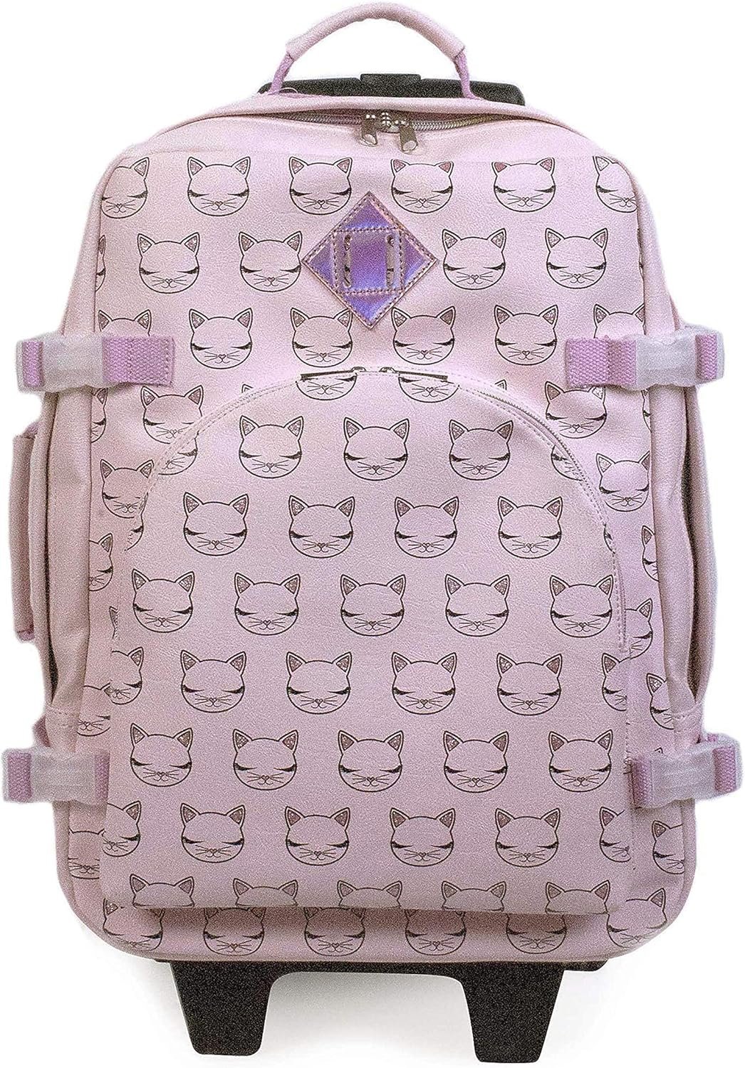 OMG! Accessories Rolling Carry On Luggage for Girls (Rainbow Cloud)