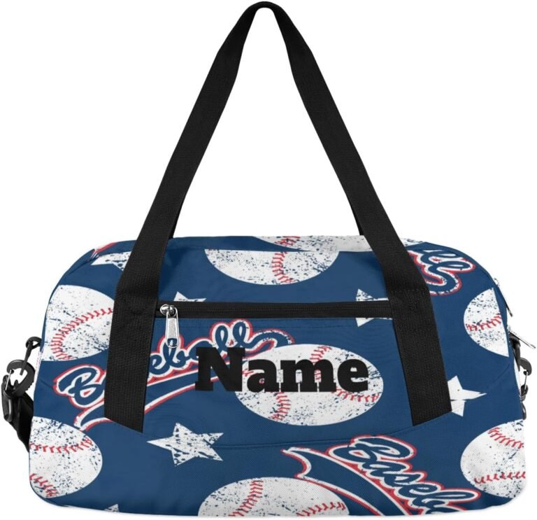 Personalized Kids Duffel Bag | Baseball Design