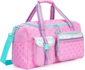 Kids Duffel Bag for Girls — Travel & Sleepover Pink