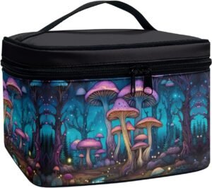 Cute Mushroom Makeup Bag for Teens | Travel Organizer
