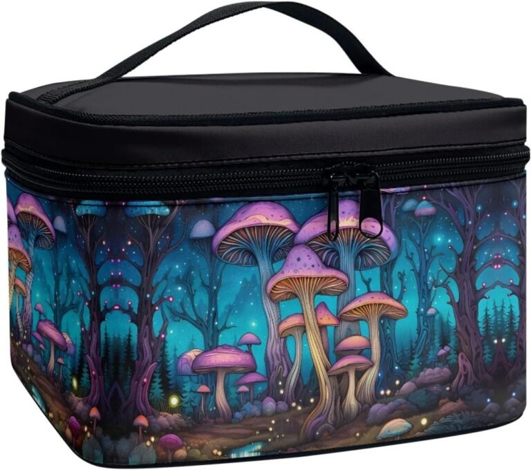 Cute Mushroom Makeup Bag for Teens | Travel Organizer