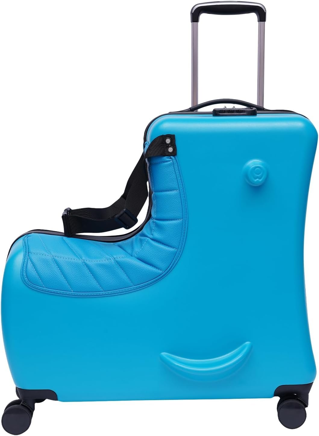 24 Inch Toddler Suitcase Kids Carry on Luggage with Wheels Ride on Suitcase for Kids Travel Kids Ride on Luggage Horse Shape ABS+PC for Aged 4-12 Years Old