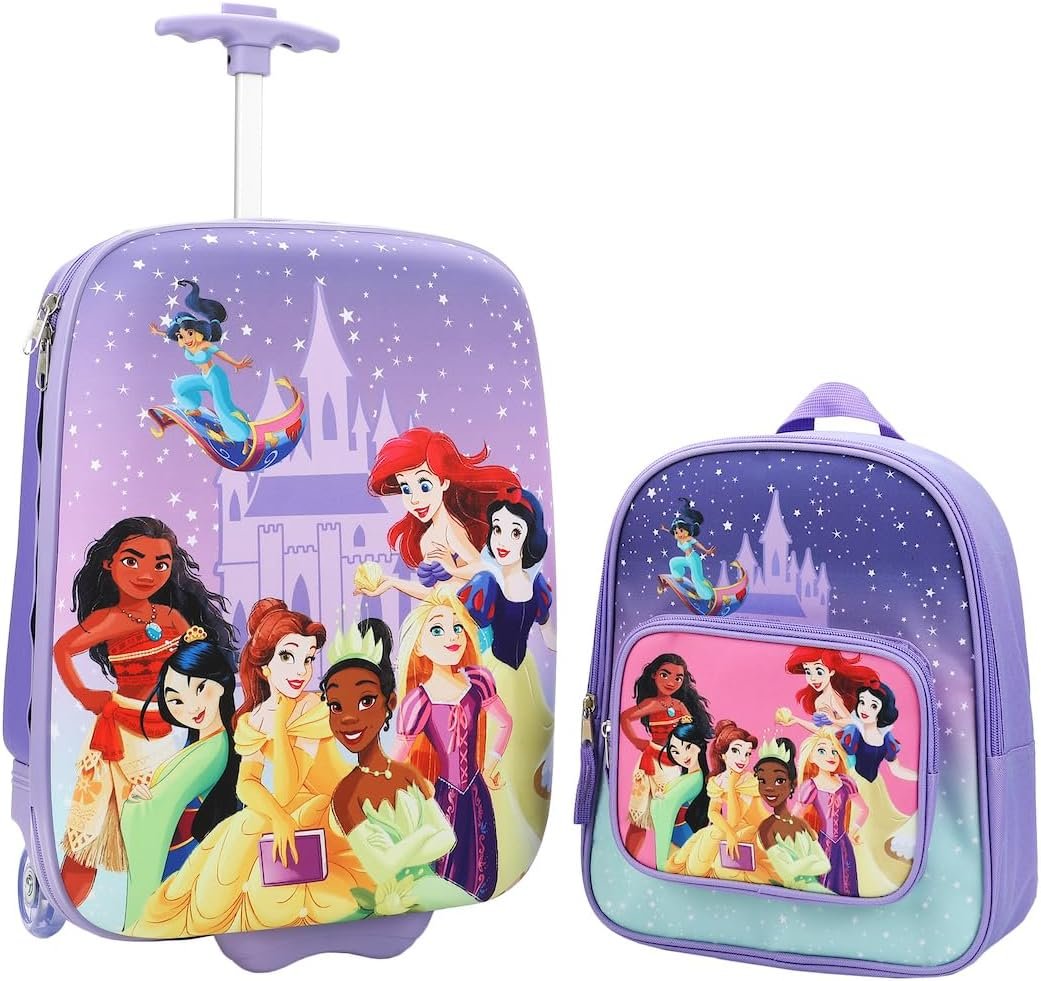 Disney Princess Characters & Castle 2-Pack Luggage Set