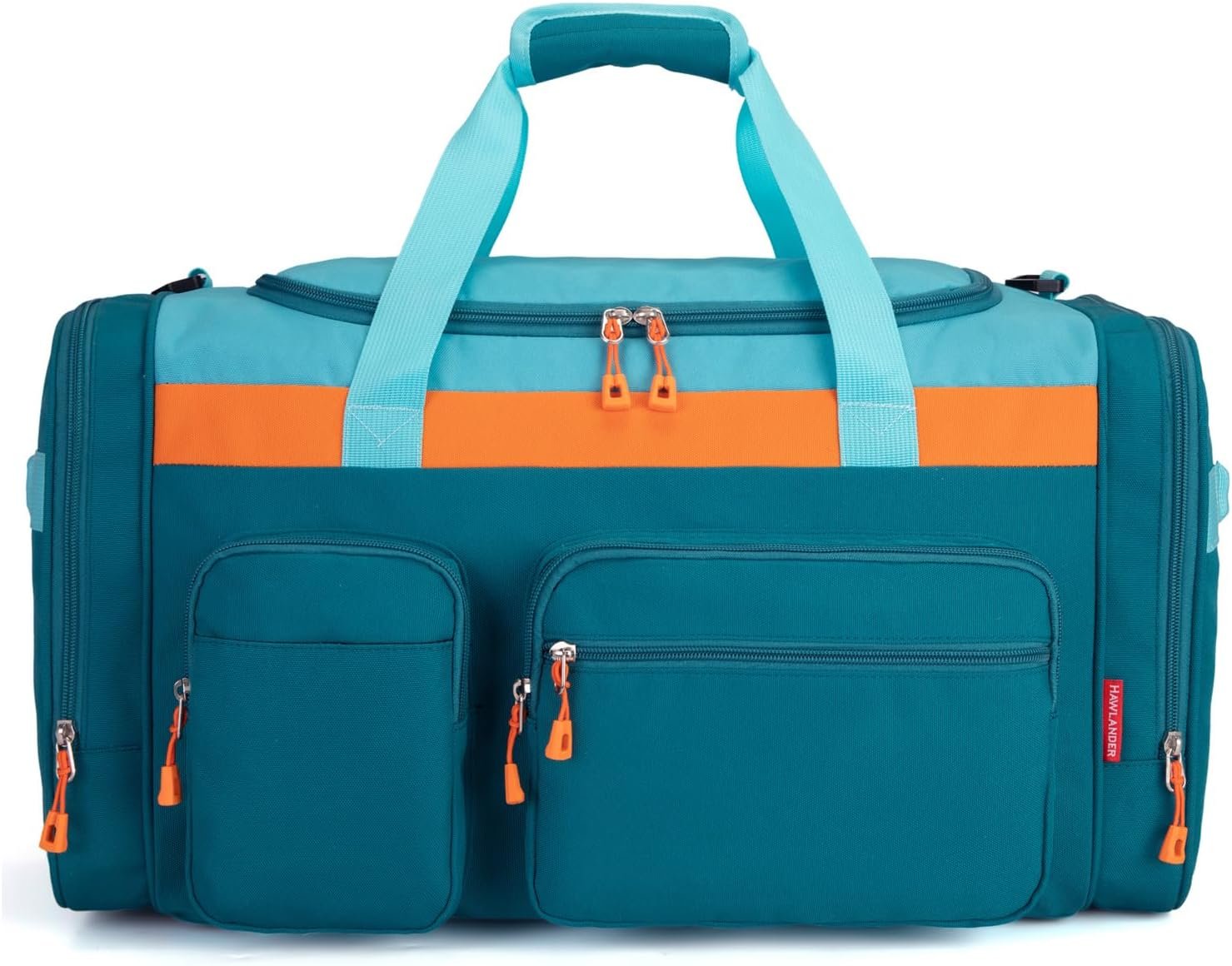 HawLander Large Kids Duffle Bag for Travel, Overnight, or Weekender, 20" inch (Teal Blue)