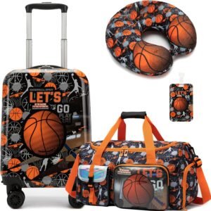 Kids 3-Piece Hardside Luggage Set – 16 Inch Carry On