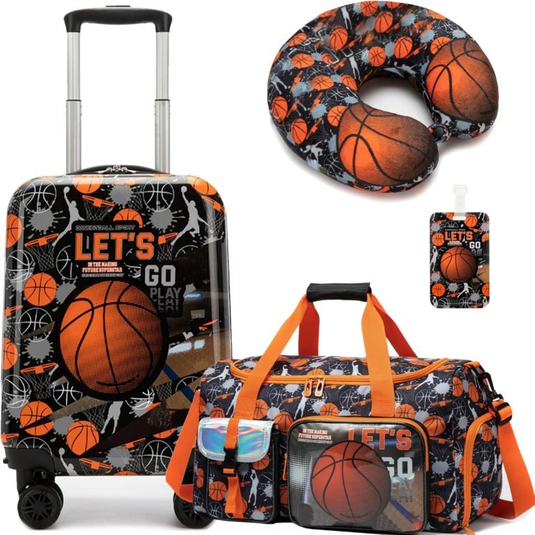 Kids 3-Piece Hardside Luggage Set – 16 Inch Carry On