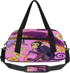 Kids Travel Duffle Bag – Cute Monkey Design