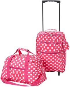 Kids’ Luggage Set – Pink Polka Dots