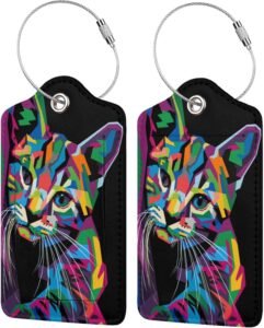 Artistic Cat Luggage Tags – Kids Travel Gear