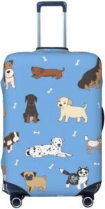Kids Luggage Cover – Cute Dog Design | Family Travel Essentials