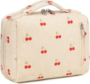 Cute Travel Makeup Bag for Girls – Bluboon Cherry Design