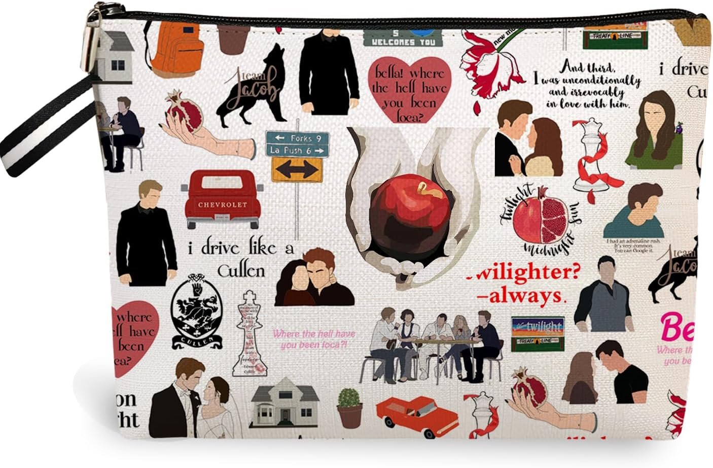 TV Show Makeup Bag, Edw Vampire Gift,Merchandise Cosmetic Bag, TV Show Inspired Gifts for Movie Fans Girls Women (Where The Hell Have You Been Loca) 6M265