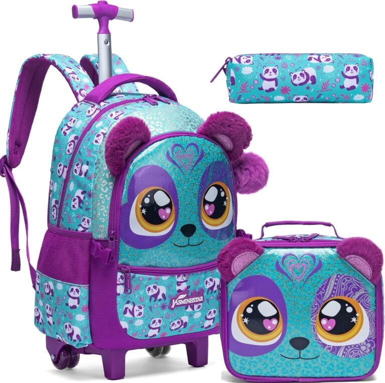 Rolling Backpack for Girls | Cute Kids Travel Bag