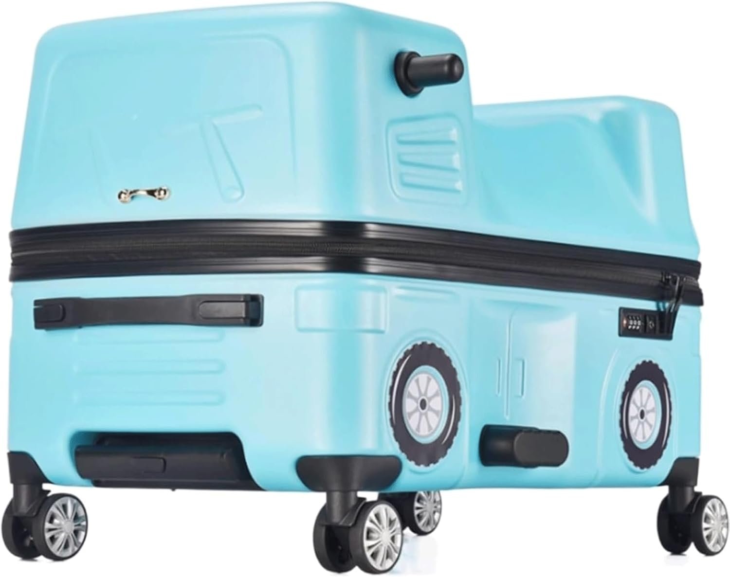 Creative Riding Suitcases with 360° Universal Wheels Carry On Luggage for Kids Portable Travel Trolley Case Car Shape