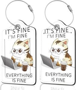 Sumlliay Angry Cat Luggage Tags – Family Travel