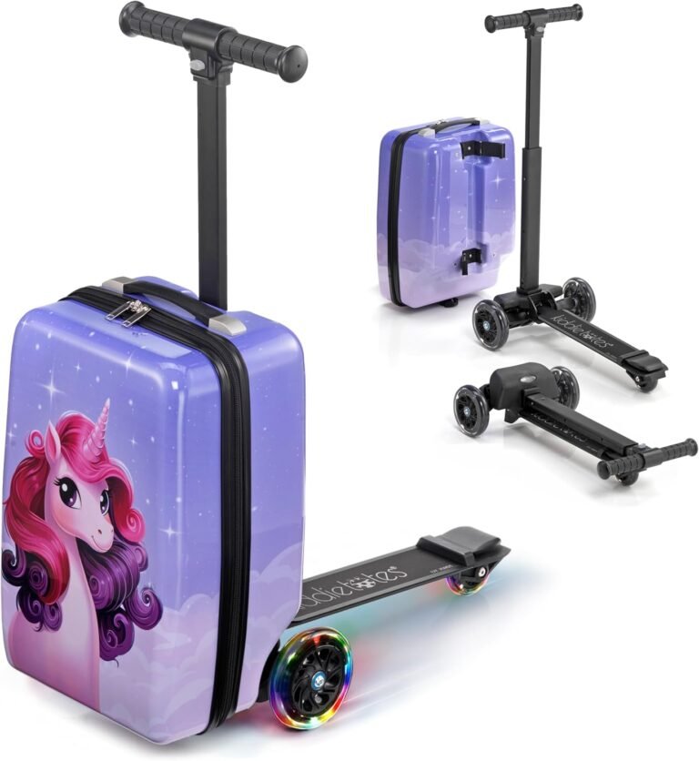 Kiddietotes Girls Detachable Scooter Suitcase, Convertible Review