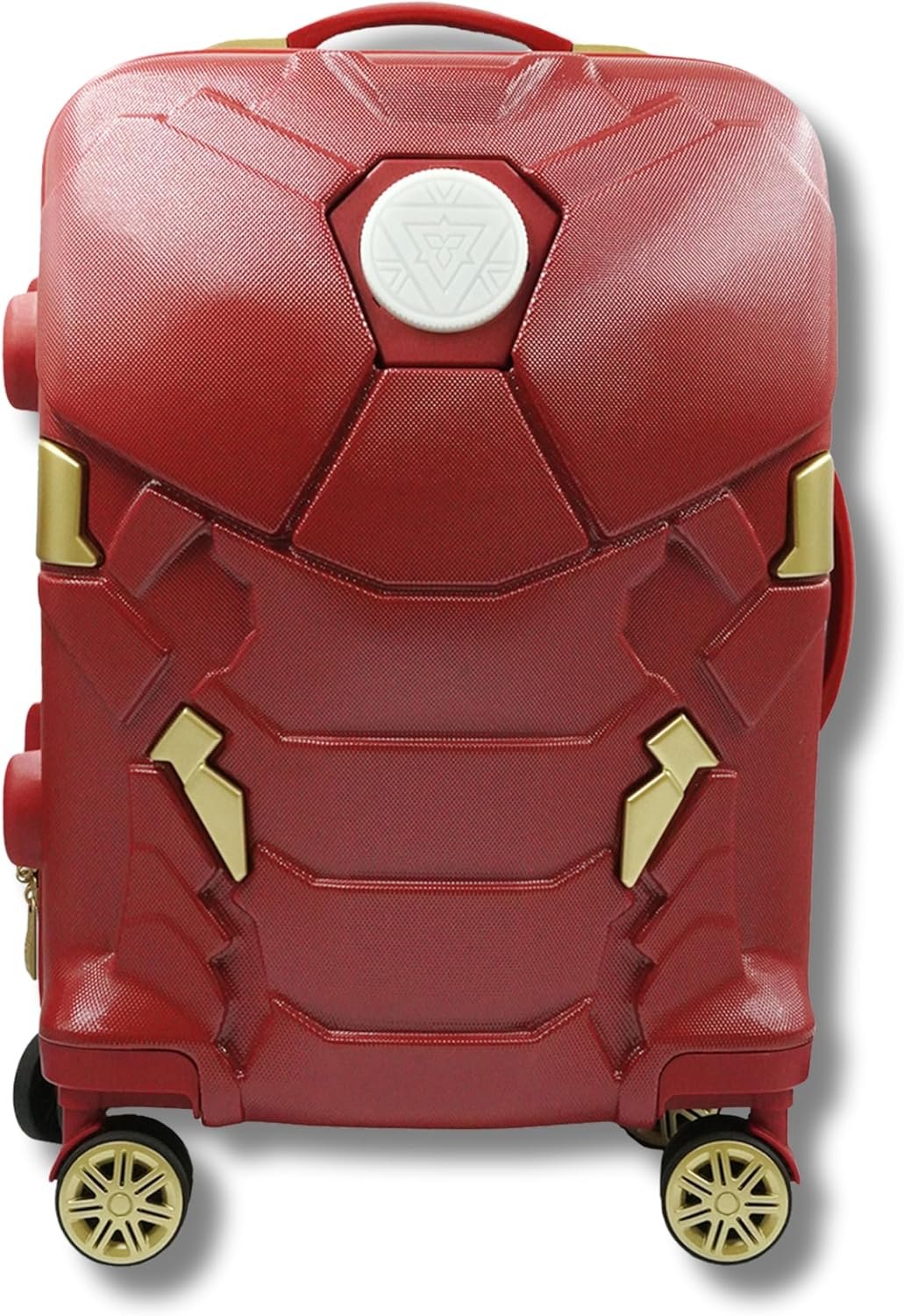 Marvel Iron Man Cabin Luggage 22” | LED Light Carry-On Suitcase | Hard-Shell Spinner Wheels, Lightweight ABS, Secure TSA Lock | Airline Approved | Travel Bag for Kids & Adults