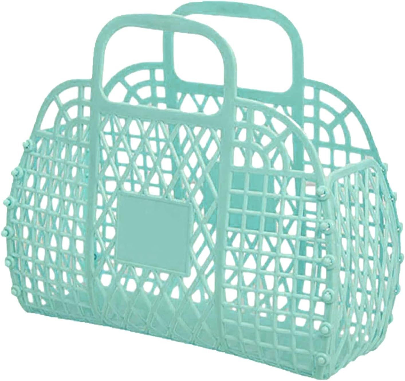 Jelly Bag - Trendy Summer Beach Handbag, Reusable Fashion Tote, Stylish Lightweight Basket Bag with Handle, Transparent