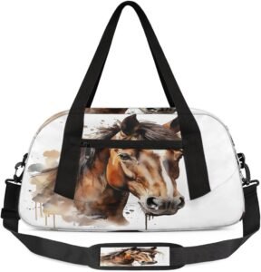 Kids Travel Duffle Bag | Watercolor Horse Design