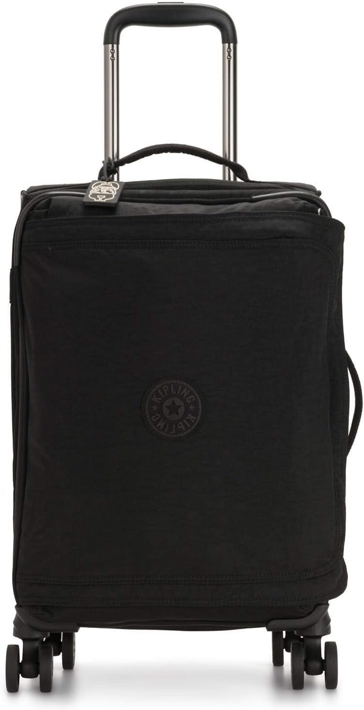 Kipling Spontaneous Softside Spinner Wheel Luggage, Integrated TSA Accepted Lock, Black Noir, Carry-On 21,KI5508
