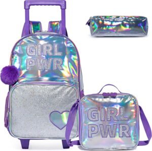Kids Rolling Backpack | Travel Suitcase for Girls