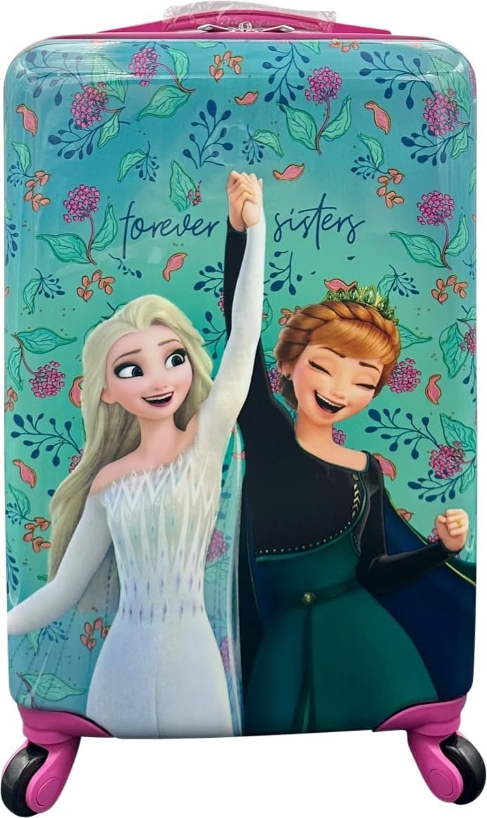 Fast Forward Kids Licensed Hard-Side 20” Spinner Luggage Lightweight Carry-On Suitcase (Frozen)