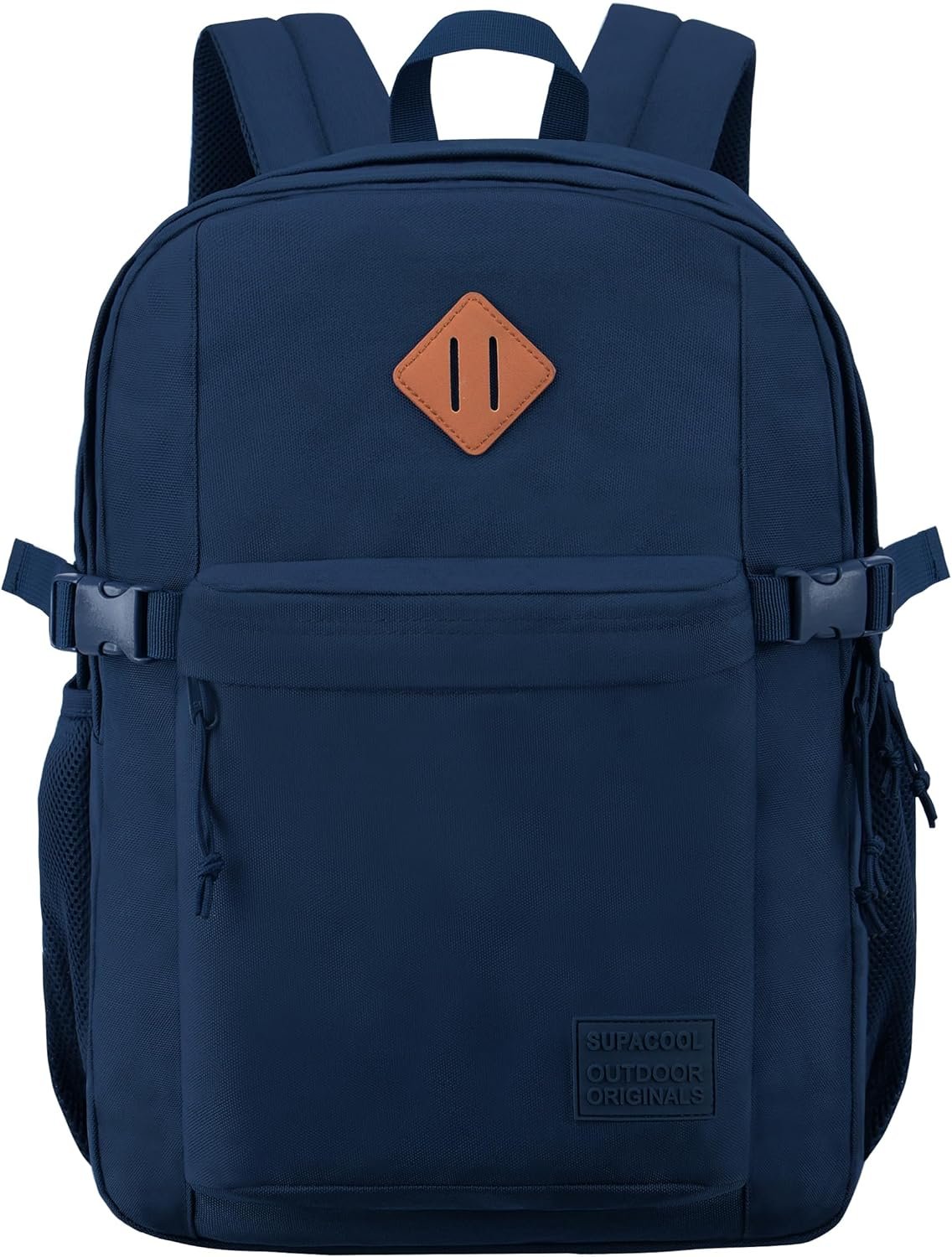 SUPACOOL Casual Backpack For School, Classical Travel Backpack for Men and Women, Bookbag for Boys, Girls and Kids, Laptop Compartment(Blue)