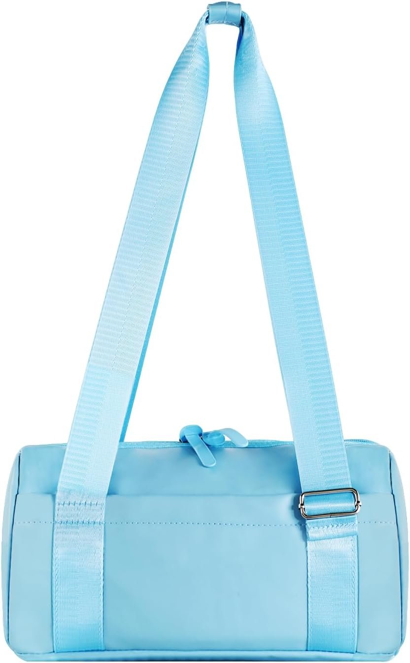 Mini Gym Bag for Women Girls Small Gym Tote Bag with Wet Compartment Waterproof Travel Duffle Bag Cute Workout Sport Bag (Blue)