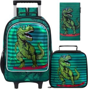 Boys Rolling Backpack – Dino Travel Gear | gxtvo