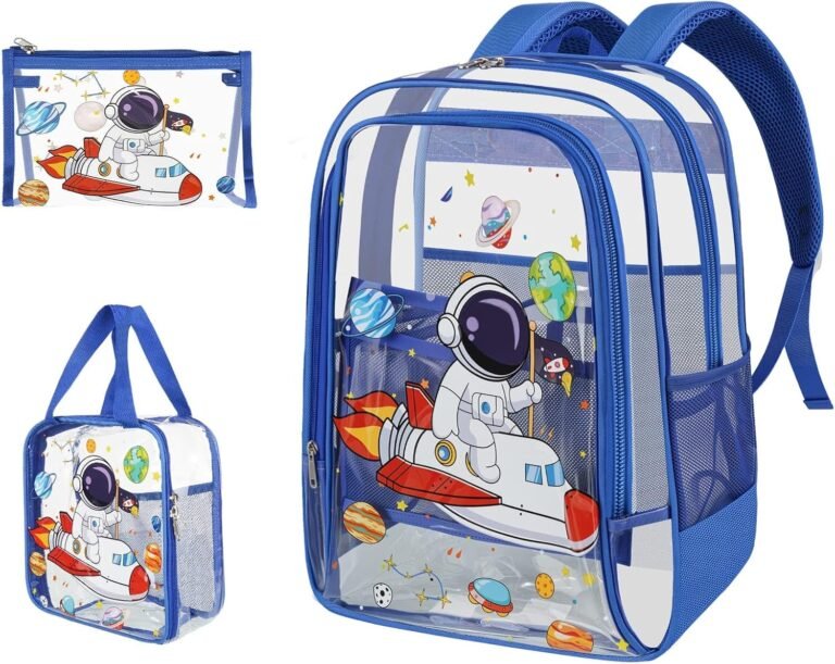Clear Backpack Set for Kids – Astronaut Design