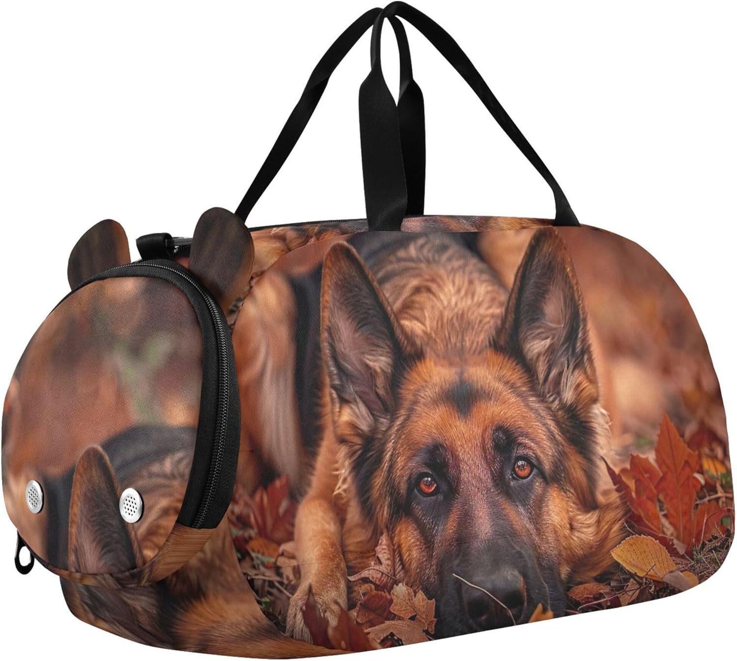 Cute German Shepherd Dog Girls Tote Duffle Bags Travel Weekend Duffel Overnight Gym Duffle Kids Luggage Boys Carry on Duffel