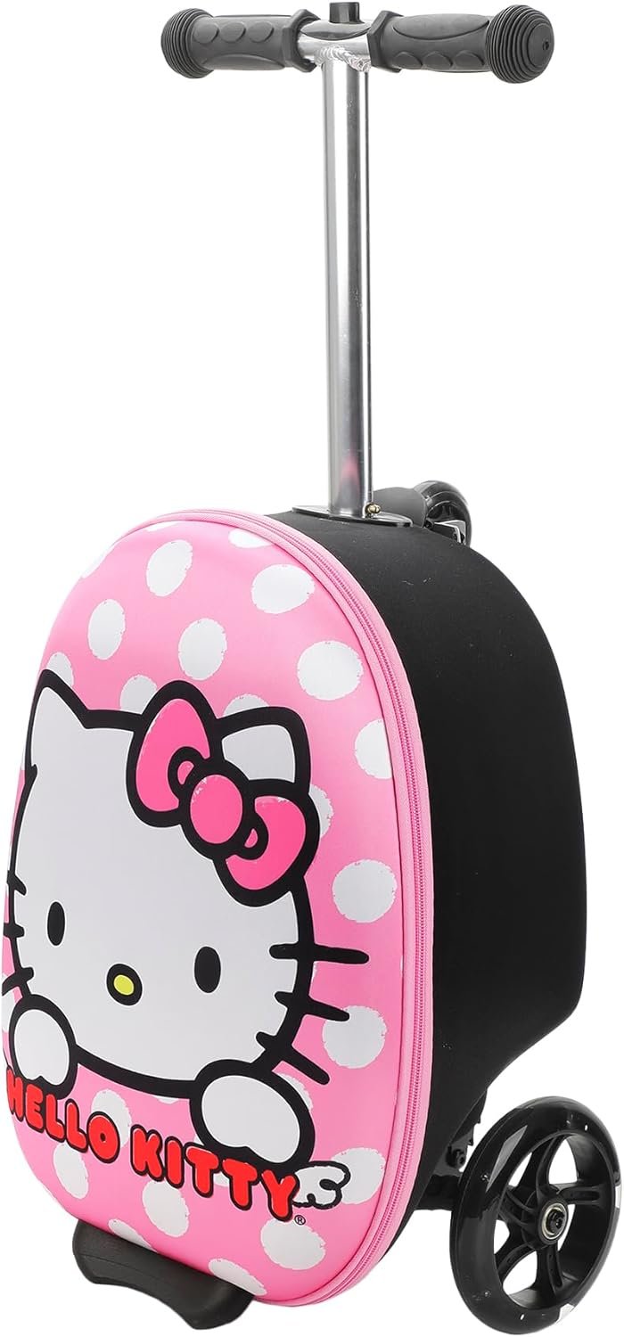 Bioworld Hello Kitty Kids' 2-in-1 Suitcase (18") and Scooter Combination