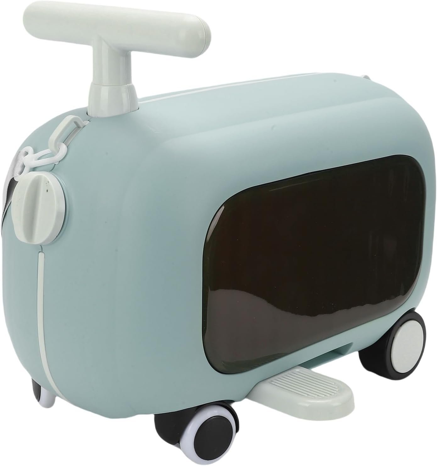 Ride On Suitcase for Kids, Carry On Luggage with Handles,90 Degree Folding Pedal, Large Capacity, 360 Silent Wheels, Lightweight Kids Travel Trunk for Boys & Girls Ages 2-12 (Blue)